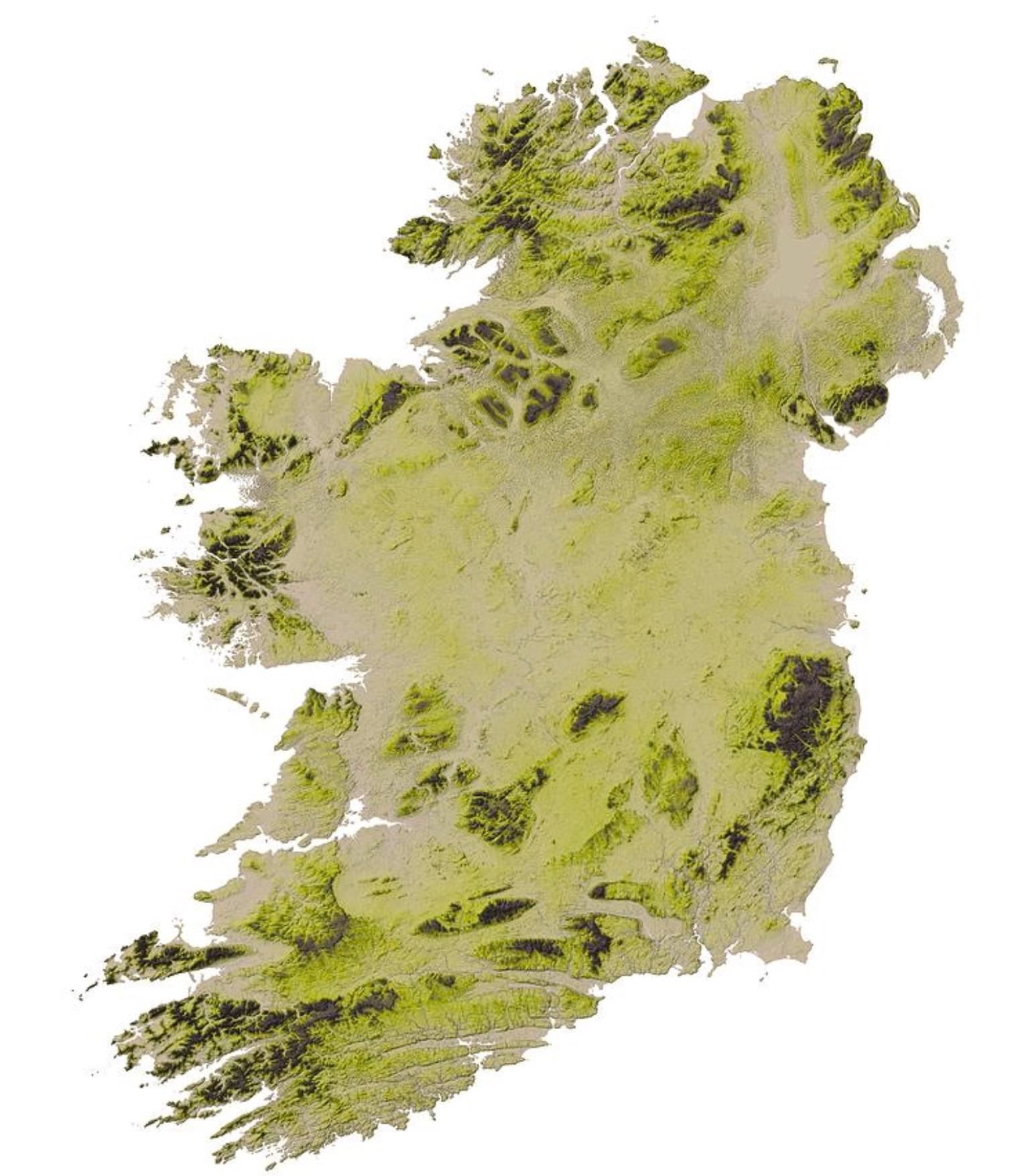 アイルランドの地形図 地図アイルランド北欧のヨーロッパ