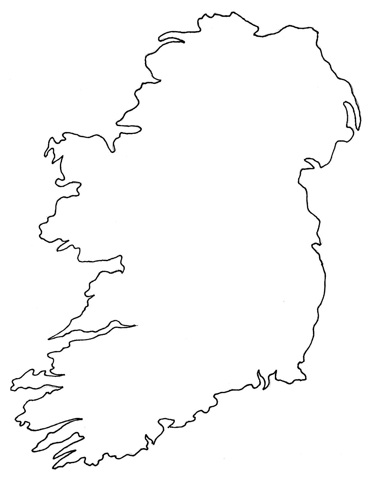 白地図のアイルランド 空のマップのアイルランド北欧のヨーロッパ