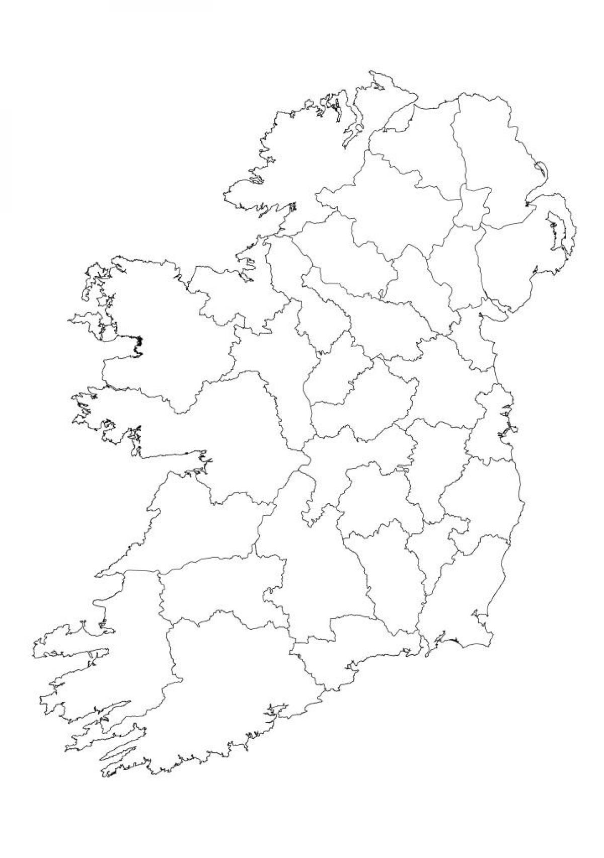 アイルランドの白地図 アイルランドの地図概要 北欧のヨーロッパ