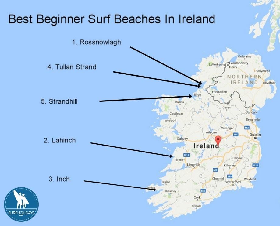 地図のサーフィン、アイルランド