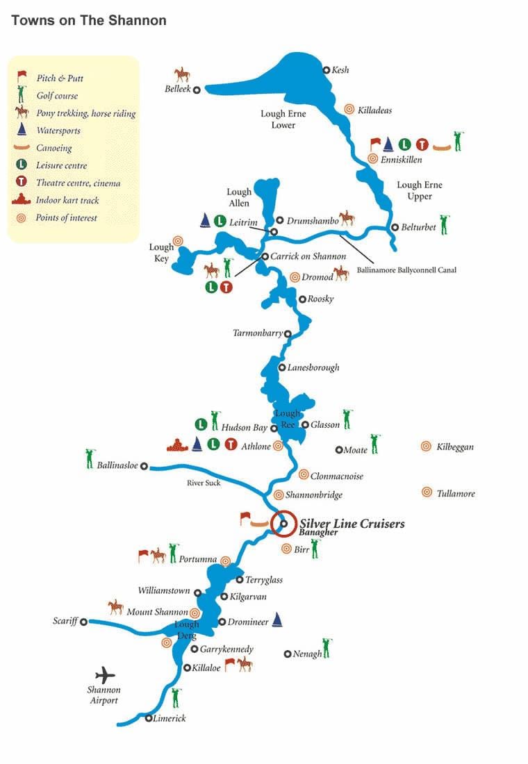 地図をシャノン川地図アイルランド