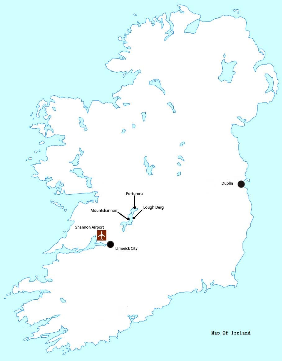 地図をシャノン空港アイルランド