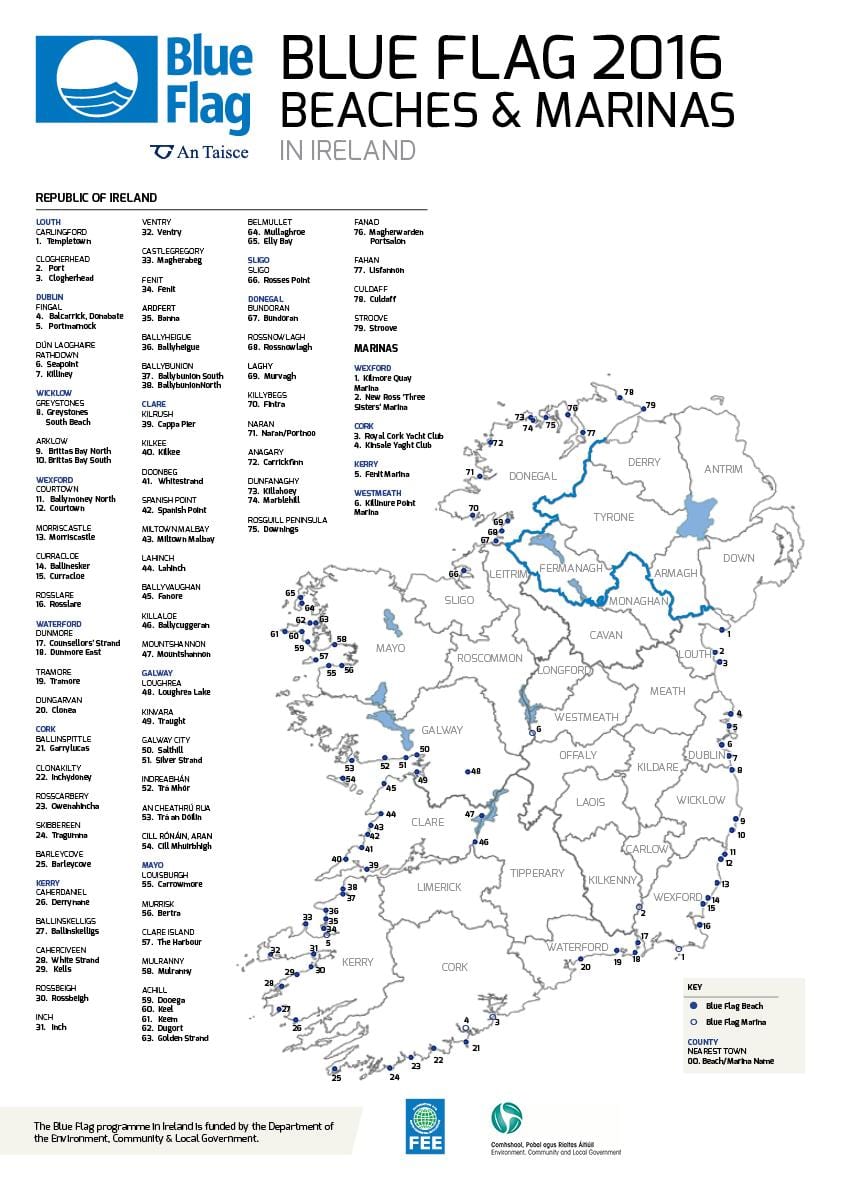 最高のビーチアイルランドの地図