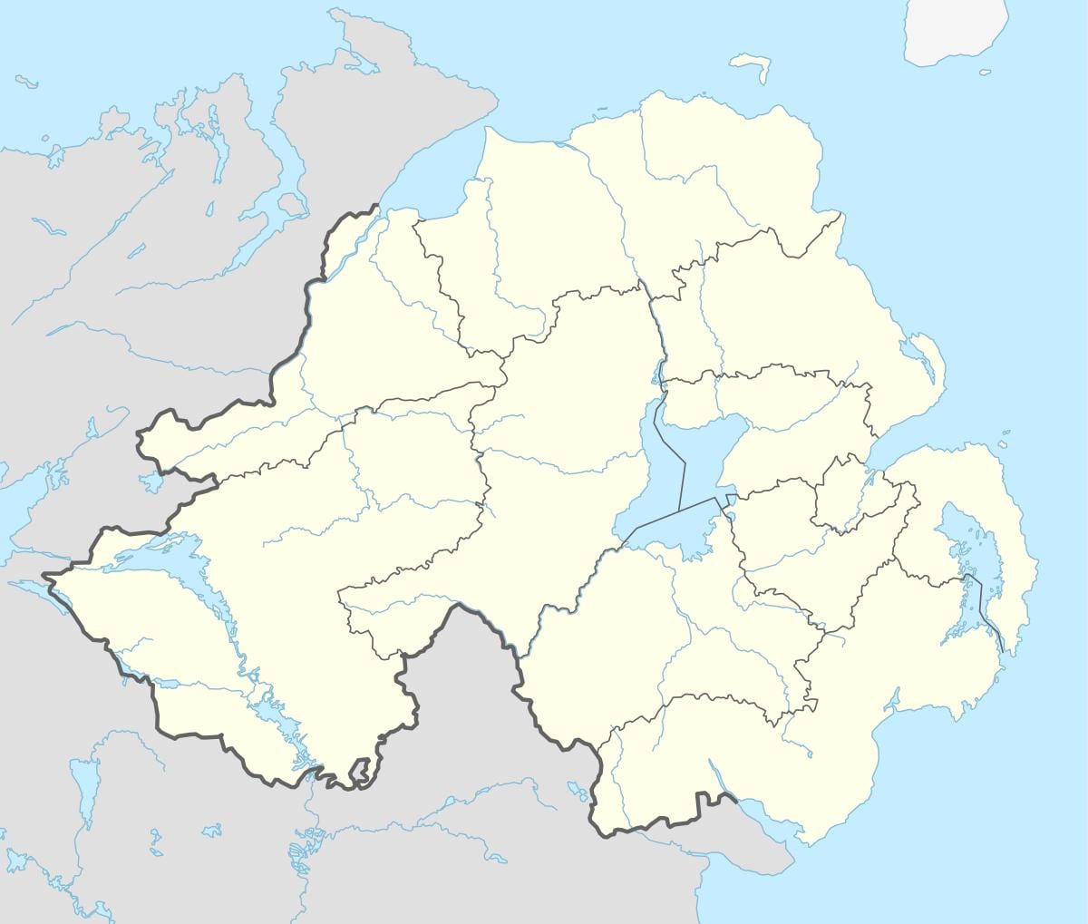 地図の北アイルランドビーチ 