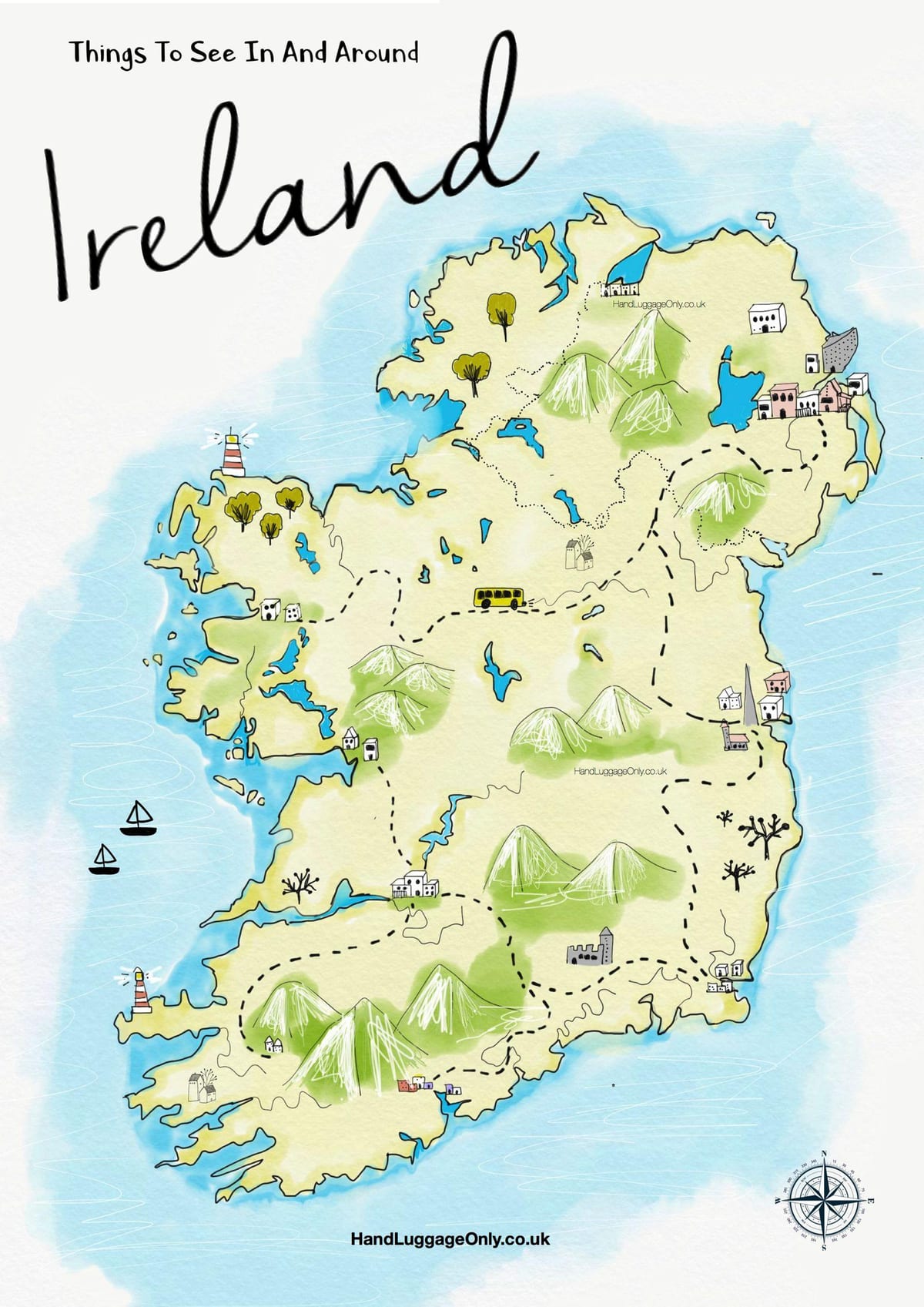 地図の場所に訪問するアイルランド