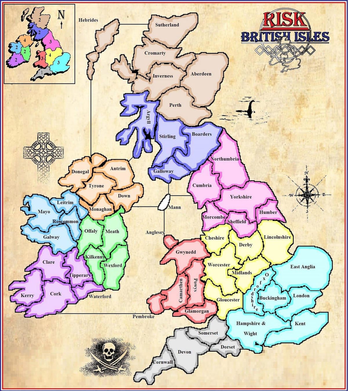 地図の地図アイルランドゲーム