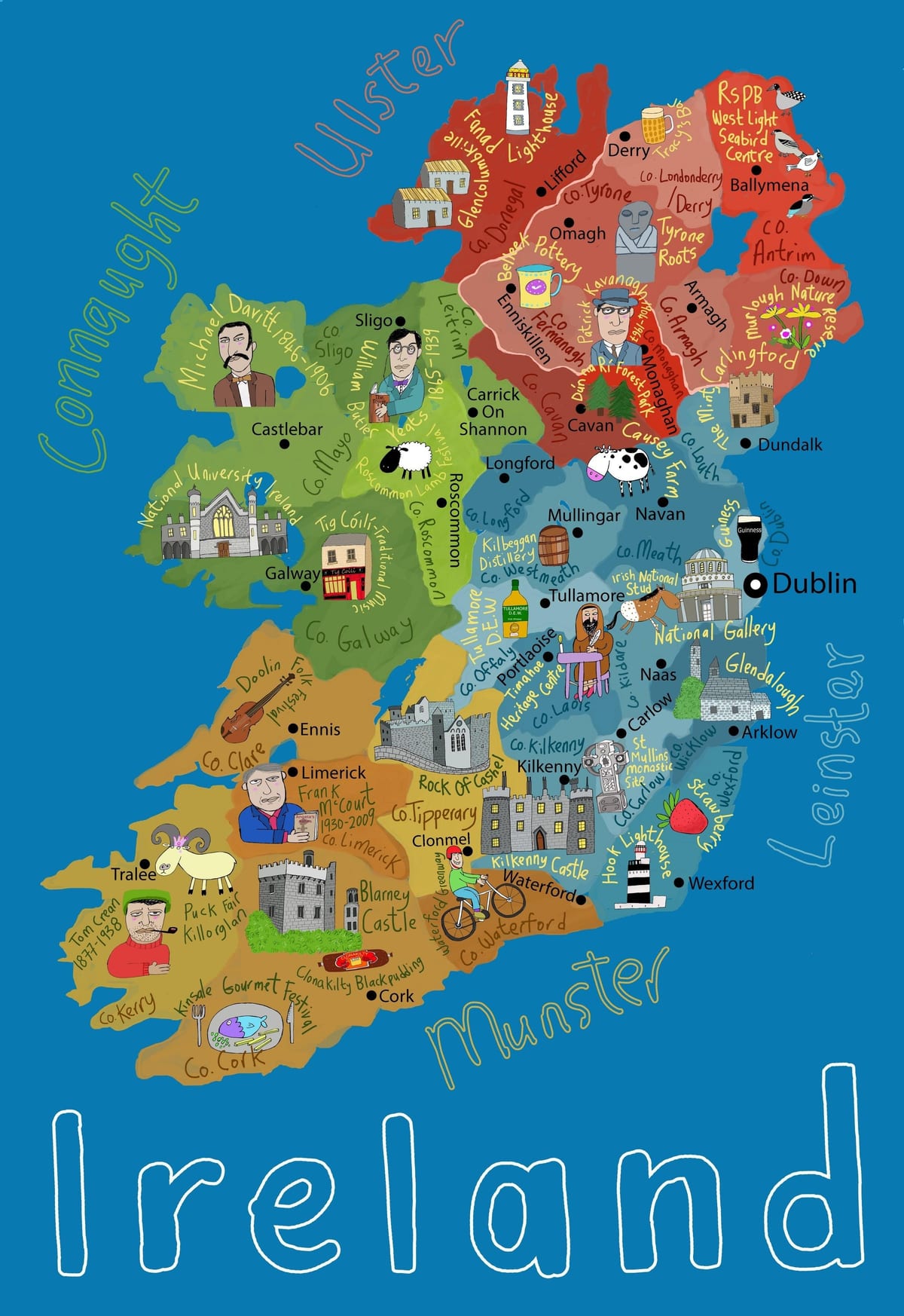 地図アイルランドの子ども