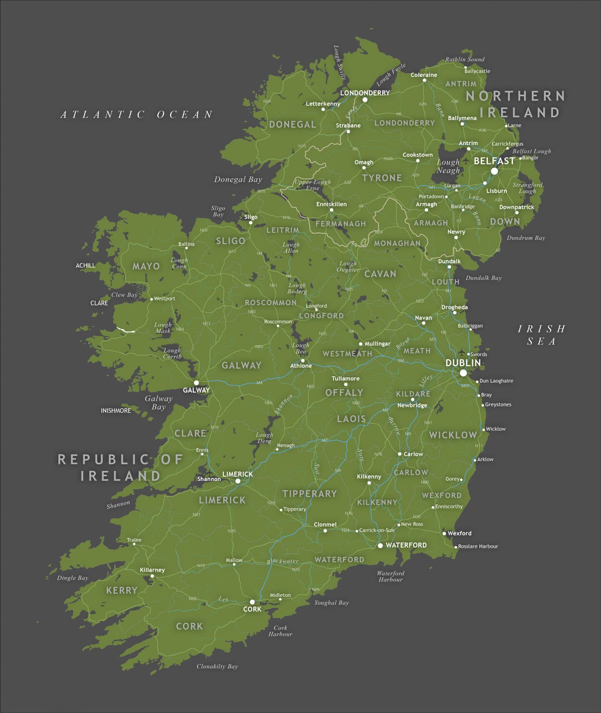 repアイルランドの地図