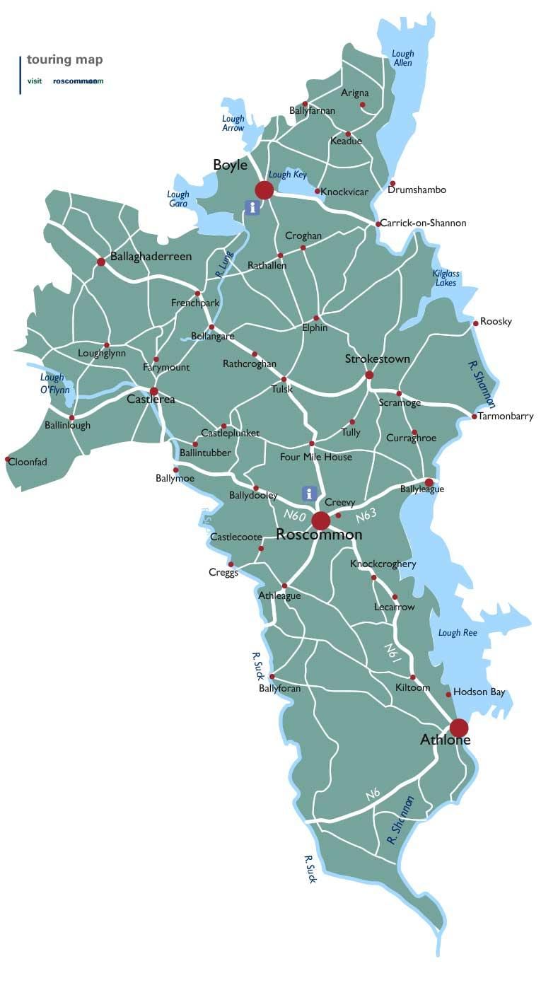 地図county roscommonアイルランド
