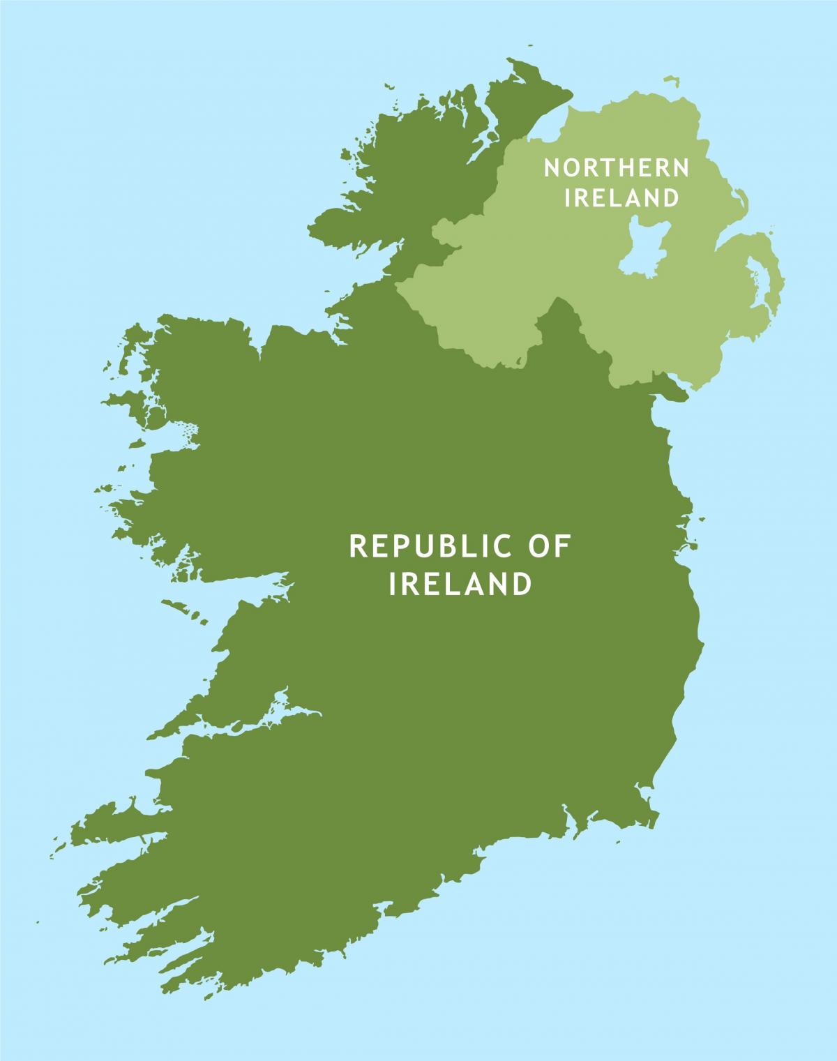 道路地図のアイルランド共和国