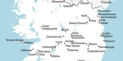 アイルランドの観光地図