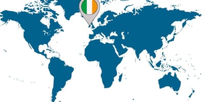 アイルランドの地図の世界