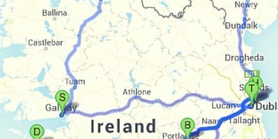 訪問場所アイルランドの地図