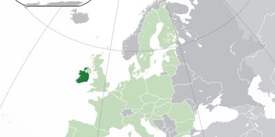 アイルランドの地図世界の地図