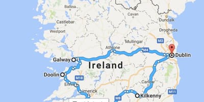 地図アイルランド旅行プランナー