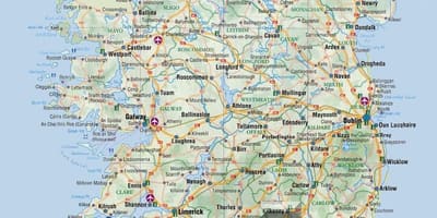 アイルランド旅行地図