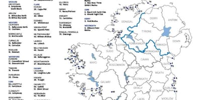 最高のビーチアイルランドの地図