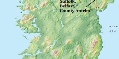 地図のベルファスト北アイルランド