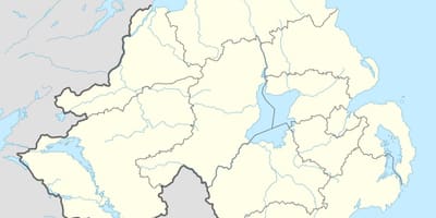 地図の北アイルランドビーチ 