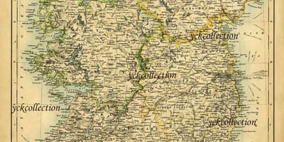 アンティークの地図アイルランド