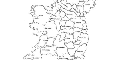 地図の等高線図アイルランド