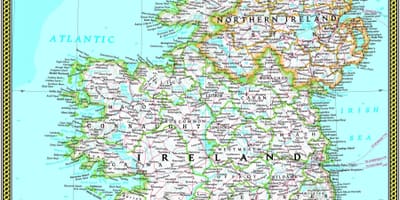 地図ナショナルジオグラフィックアイルランドの地図