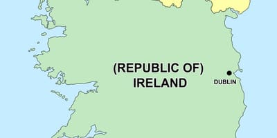  地図の北アイルランド、アイルランド共和国