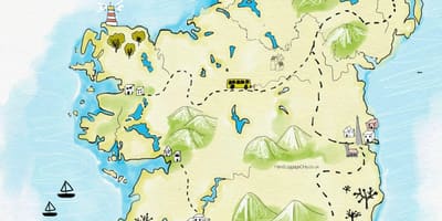 地図の場所に訪問するアイルランド