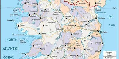 地図アイルランドを含む国