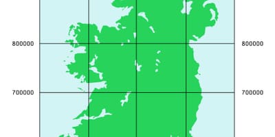 地図の座標はアイルランド