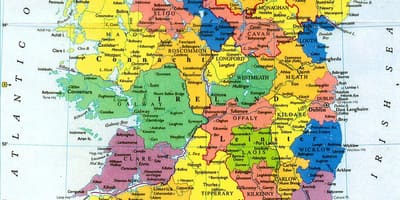 大規模な壁面地図アイルランド