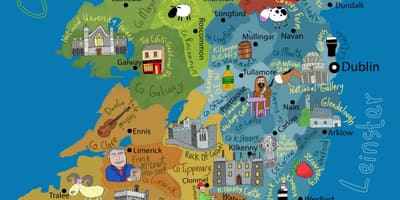 地図アイルランドの子ども