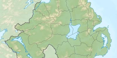 地図の物理地図の北アイルランド