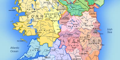 アイルランドの観光スポットの地図