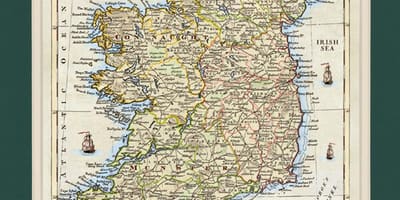 地図骨組の地図アイルランド