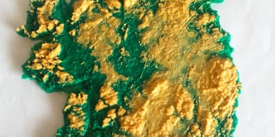 地図の3次元地図のアイルランド