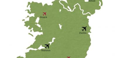 国際空港-アイルランドの地図